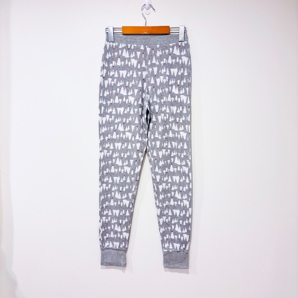 LA VIE EN ROSE Grey waffle pajama bottoms with fir tree pattern - Picture 5 of 8
